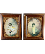 G. Rancki Art Prints Set of 2 Girl with Bouquet and Girl Throwing Petals... - $108.90