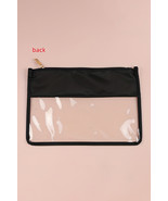 Black TEACH Glitter Chenille Clear PVC Makeup Bag - $125.51 MXN
