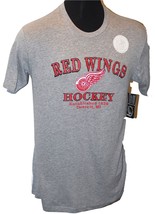 Detroit Red Wings Soft Feel Gray NHL Hockey Team Logo T-Shirt Large - XL  - $17.09