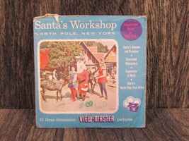 Vintage 1955 View-Master Santa&#39;s Workshop North Pole New York 3 Reel Packet A660 - £7.90 GBP