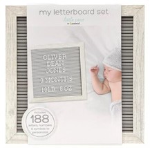 Pearhead Letterboard Set Rustic Gray with 188 letters and numbers - $17.81