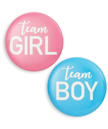 24 Pack Gender Reveal Pins for Party Supplies, Blue and Pink Team Boy Te... - $21.87