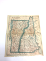 Antique 1921 map, New Hampshire / Vermont.  Ready to be Framed. 11” By 9” - £14.23 GBP