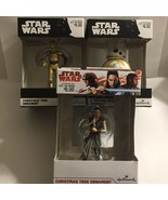 Three New Star Wars Boxed Ornaments - Rey, BB8 &amp; C3PO - $36.56 CAD