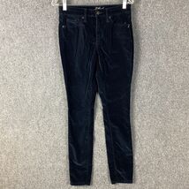 Universal Thread Velvet Pants Women&#39;s 4/27R Navy Blue Stretch - $292.26 MXN