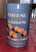 Cheese Filled Krisps Mfg. Van Doesburg {Zeist~Holland} Round Metal Tin V... - £4.60 GBP