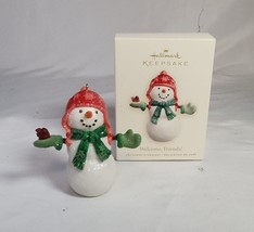 2007 Hallmark Keepsake  Snowman Christmas Ornament Welcome Friends! Card... - $11.83