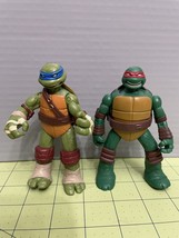 2012 &amp; 2014 Teenage Mutant Ninja Turtles Action Figures Lot Raphael &amp; Leonardo - £11.78 GBP