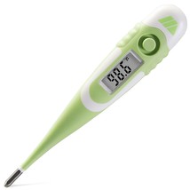 9 Second Waterproof Digital Thermometer with Flexible Tip for Fast Oral ... - $29.25