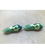 Cucumber Salt and Pepper Shakers Made in Japan Vines and Blossoms /Cork ... - $22.77