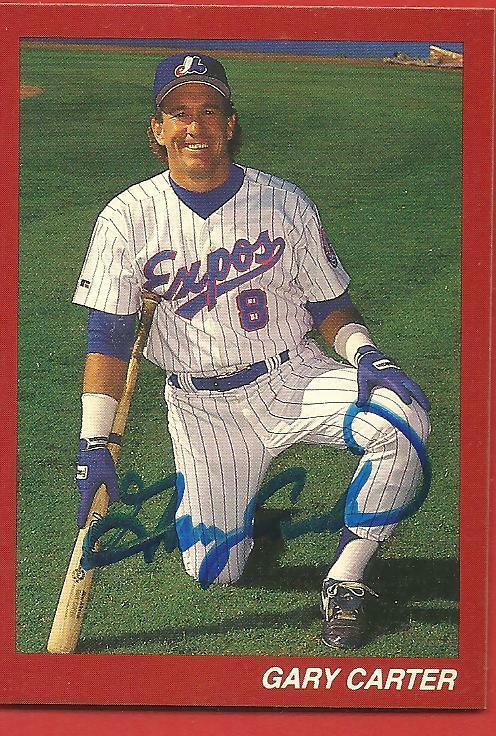 Primary image for GARY  CARTER   ORIGINAL  AUTOGRAPHED   HAND  SIGNED  CARD   EXPO's  BASEBALL  !!