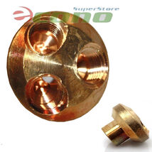 3 Way 1/4" Air Divider Manifold 4 Compressors Couplers Inlet/Outlets Sol... - $12.85