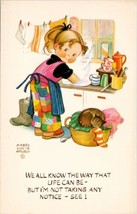 Artist Mabel Lucie Attwell Cutie Patootie and Dishes The Way of Life Postcard W8 - £11.74 GBP