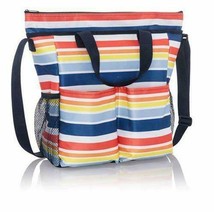 Crossbody Organizing Tote (new) VISTA STRIPE - FUN FOR THE BEACH OR AT HOME - $42.99