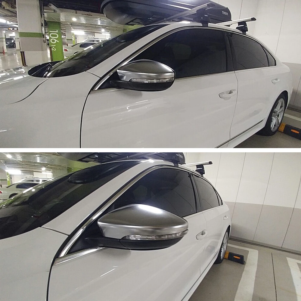 Pair of Matte Chrome Rearview Mirror Cover Protection Cap for  B7 CC - $137.40