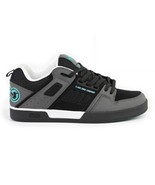 Mens DVS Comanche 2.0 Skate Shoe Black Charcoal Turquoise Nubuck  - $63.74