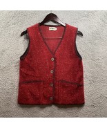 Wikona size small Red Vest Buttons pocket christmas - £7.63 GBP