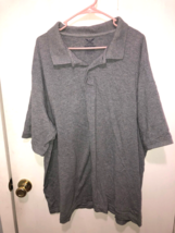 Faded Glory Polo Gray Men&#39;s Size 3XL Short Sleeve Cotton Poly Blend - $7.91