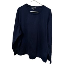 Club Room Shirt Men’s 2XL XXL Navy Blue Long Sleeve Pullover Cotton/Poly... - $7.92