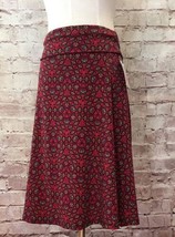 LuLaRoe AZURE A Line Skirt XS Red Black Pink Green Geometric Triangle Az... - £19.18 GBP