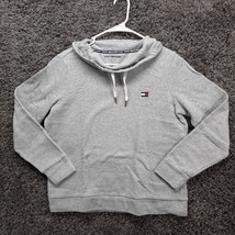 Tommy Hilfiger Sport Sweatshirt Womens Medium Gray Sweater Cowl Neck Pul... - £13.11 GBP