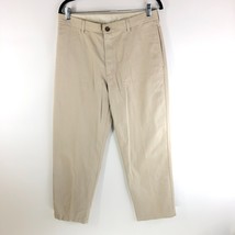 LL Bean Mens Khaki Pants Double L Classic Fit Beige Cotton Size 33x29 - £15.12 GBP