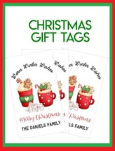 Personalized Hot Cocoa Christmas Gift Tags - $14.99+