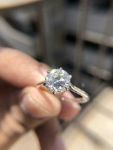 Lab Grown 1.00 Cts Round Cut E / VS1 CVD Diamond Ring Solitaire 14k Whit... - $15,451.61 MXN