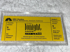 TONIGHT SHOW JAY LENO 1997 UNUSED TICKET Chris Rock Jennifer Lopez  Dura... - £7.71 GBP