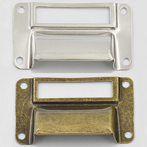 Bluemoona 10 Pcs - Drawer Door Library Label Tag Pull Home Cabinet Frame Handle
