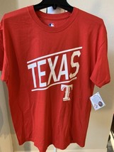 Texas Rangers MLB baseball T-SHIRT men red and white Sz L, 2XL - £12.73 GBP