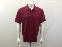 Haggar Men&#39;s Large Short Sleeve Red Polyester Polo Shirt - $10.84 CAD
