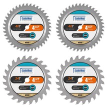 4-Pack 4-1/2 Inch 24T&amp;40T With 3/8 Inch Arbor Tct Circular Saw Blade For... - $33.99