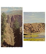 2 Gunnison Colorado Postcards Used 1960s Vista of Black Canon Monument &amp;... - $5.93