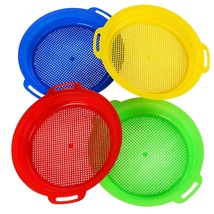Sand Sifters Sieve For The Beach Sand Toys (Red, Blue, Yellow &amp; Green) C... - £15.72 GBP