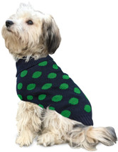 Fashion Pet Contrast Dot Dog Sweater Green Medium - 1 count Fashion Pet Contrast - £17.77 GBP