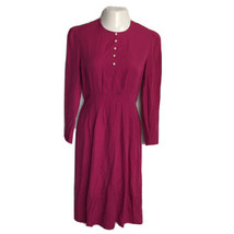 R&amp;A Collections Vintage Secretary Pink Modest Dress ~ Sz 10 ~ Mid Calf  - $22.49