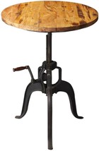 Bar Table Industrial Distressed Metalworks Gray Recycled Wood Iron Rec - £956.28 GBP