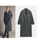 $359 ZARA SOLDOUT!  100% WOOL PLAID COAT ZW COLLECTION LIMITED EDITION S-M - $329.00