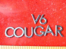 MERCURY COUGAR V6 SCRIPT EMBLEM LETTERS 99-02 FORD OEM REAR BADGE 00 01  - $12.60