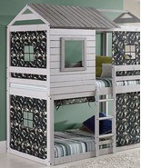 Jackson Fort Bunk Bed with Camo Tent - £702.87 GBP