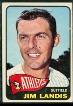 Vintage 1965 Topps Baseball Trading Card #376 Jim Landis Kansas City A&#39;s Of - £6.61 GBP