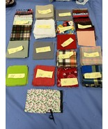 Mixed Lot 300+ Vintage Fabric Assorted Colors Patchwork Quilt Craft Squares - £33.05 GBP