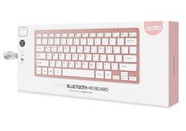 Actto Korean English Bluetooth Slim Keyboard Wireless Compact Tenkeyless (Pink) image 5