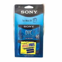 Sony DVC Mini DV Premium Digital Video Cassette DVC Tape DVM60PRL 2 Pack... - $18.46
