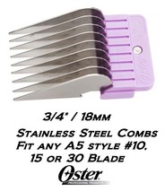Oster Stainless Steel Attachment Guide 3/4&quot;(18mm)COMB*Fit A5 A6,Andis Ag Clipper - £7.18 GBP