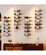 12 Bottle Wall Mounted Wine Rack, Detachable Wine Storage Organizer Used... - $82.34