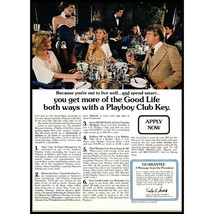 1979 Playboy Club Key Membership Vintage Print Ad Dinner Bunny Wall Art Photo - $10.97