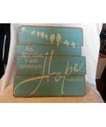 As For Me I Will Always Hope Psalm 70:14 Antique Finish Wooden Sign - $57.00