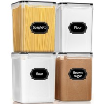 Large Airtight Food Storage Containers 5.2L / 195Oz, Bpa Free, 4Pcs Pantry Kitch - £33.70 GBP